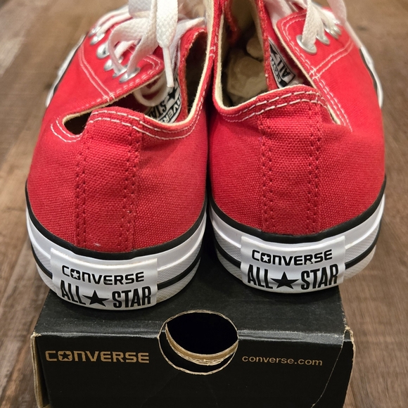 Converse Red and White Chuck Taylor Sneakers - Picture 4 of 8